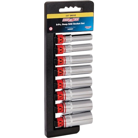 Channellock Standard 3/8 In. Drive 6-Point Deep Socket Set 8-Piece 346667